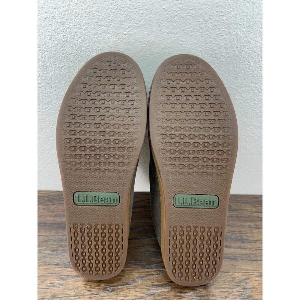 L.L. Bean Mens 12‎ Campside 2 Eye Canvas Brown Boat Shoes Lace Up